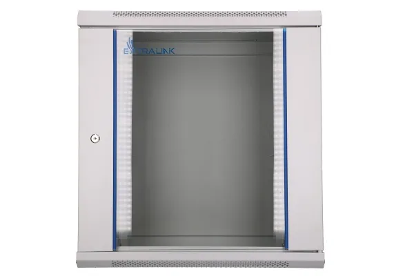 Extralink - Rack kabinet - 600x450 mm - vægmonterbar - grå - 12U - 19