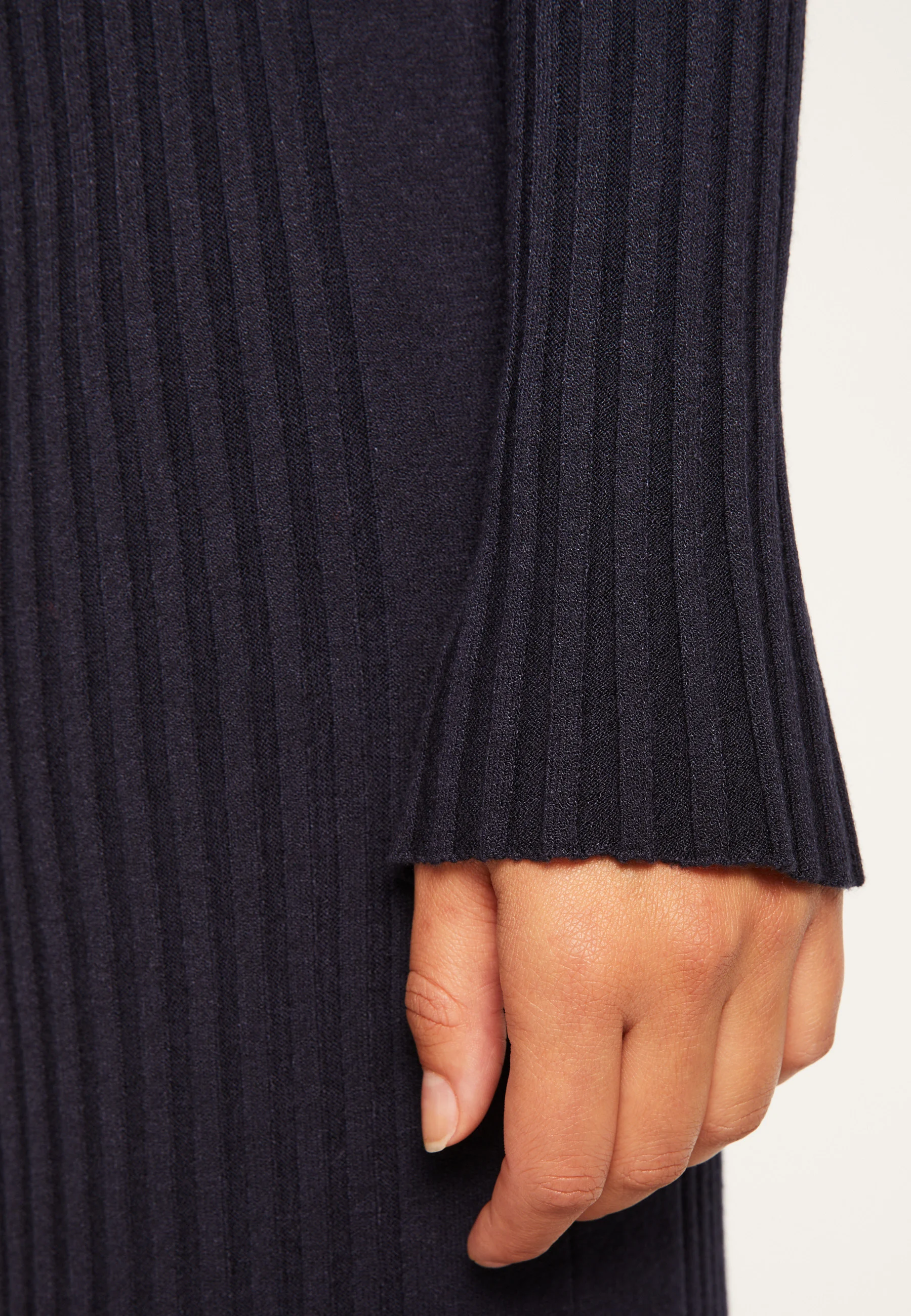 RENATAAH24 - Robe longue en laine mélangée | Bleu