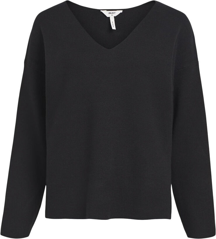 Object OBJREYNARD V-NECK PULLOVER NOOS Black