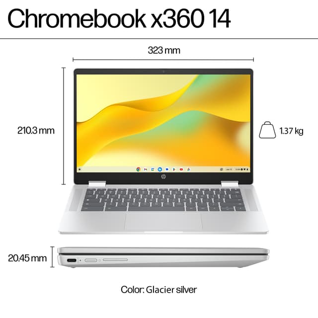 HP Chromebook x360 14 N100/4/128/IPS 14