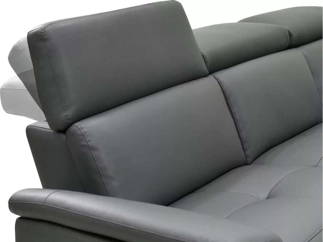 Pareli | Canapé 2 places avec fonction électrique en PU/cuir gris