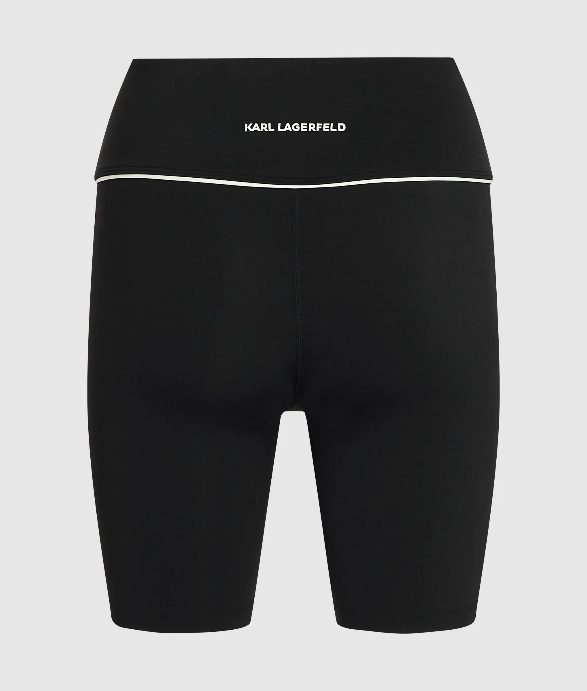 Athleisure korte broek met contrastbiesen
