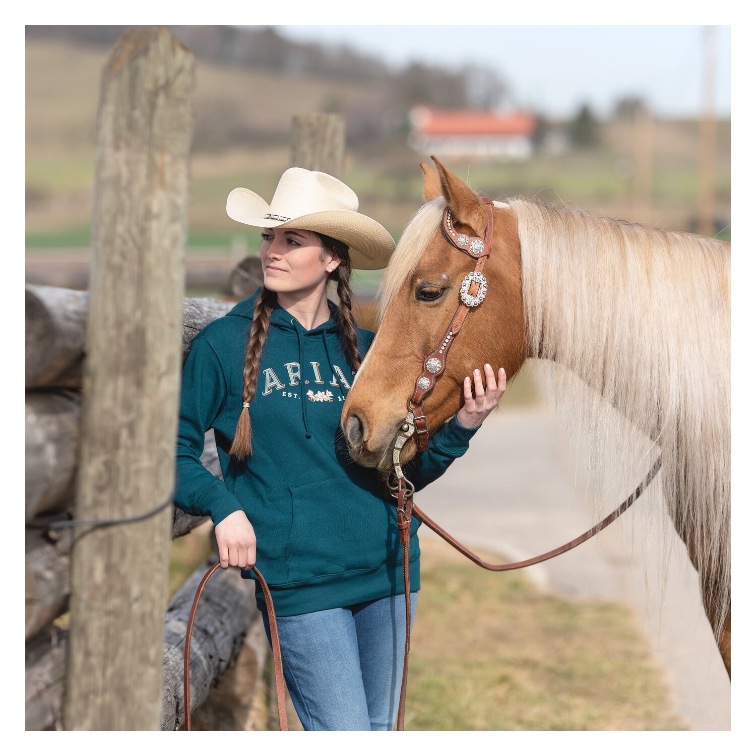 ARIAT Hoodie REAL Flora  - pond - XS