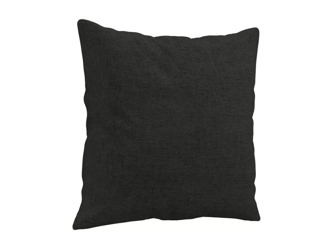 Ensemble de canapés 4 pièces avec coussins noir tissu
