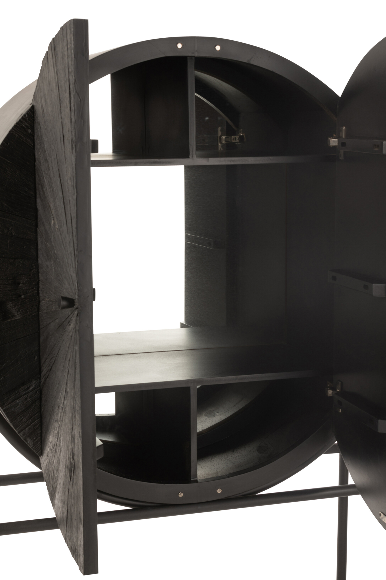 Wandkast Shanil Rond zwart