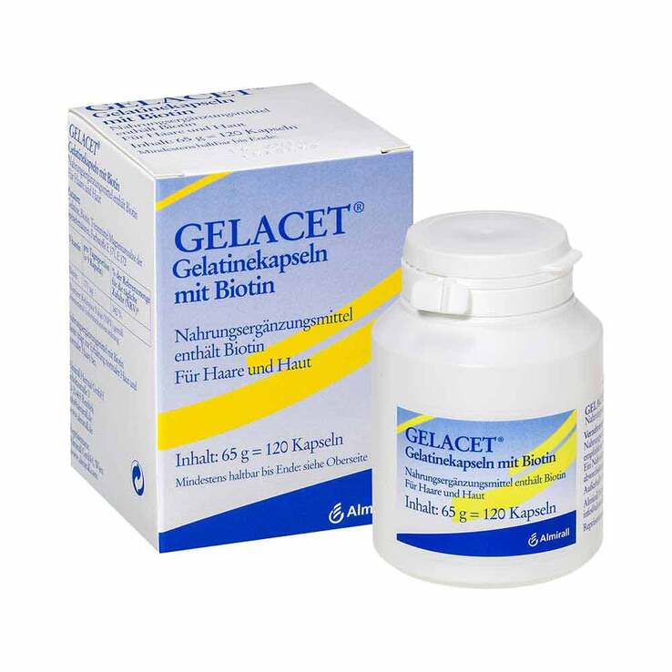 Gelacet Gelatinekapseln mit Biotin, 120 St