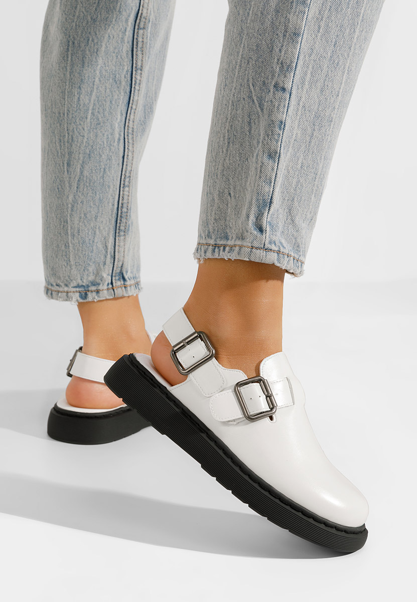 Sabots femme blancs Delissa