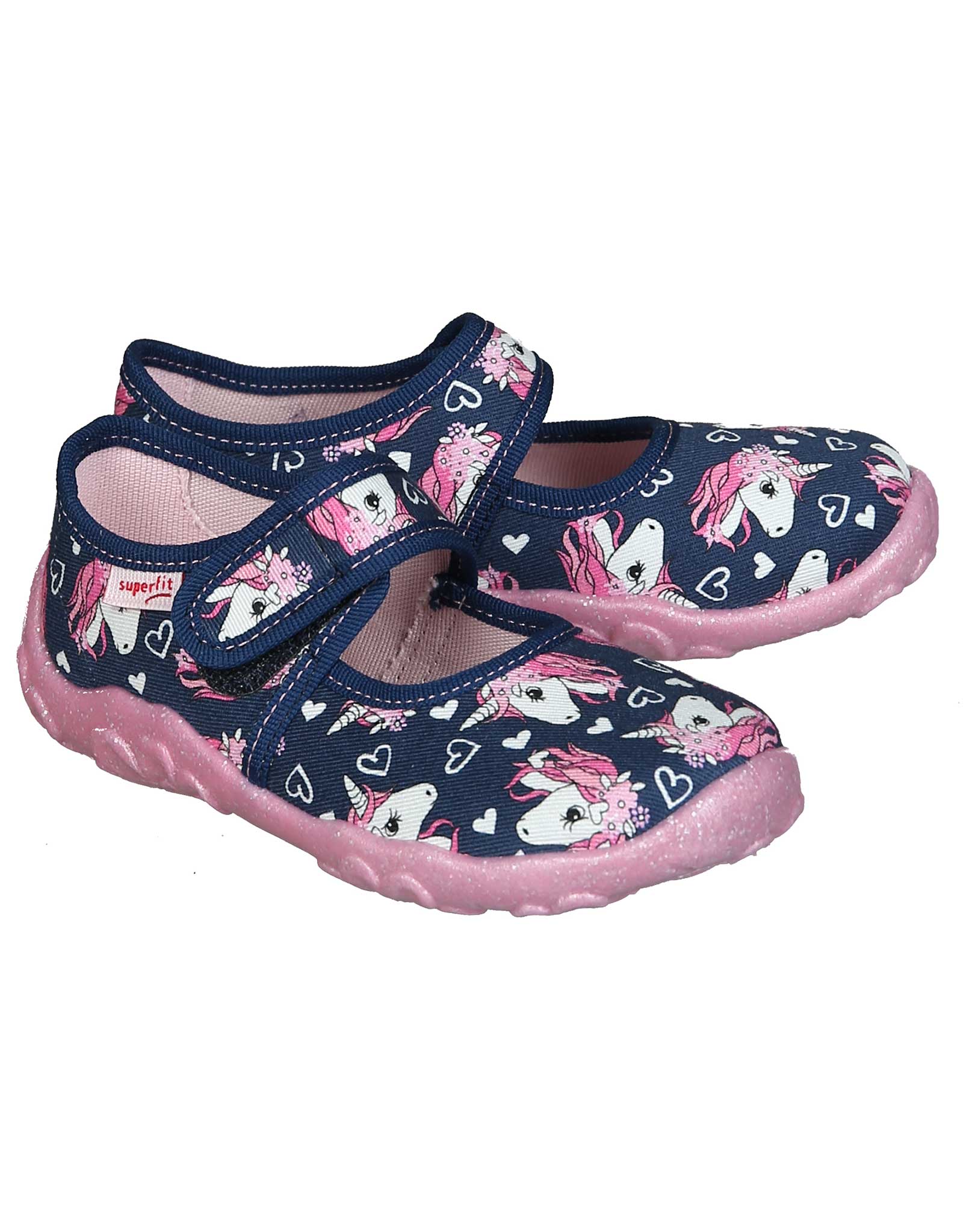 Klett-Hausschuhe UNICORNS in dunkelblau