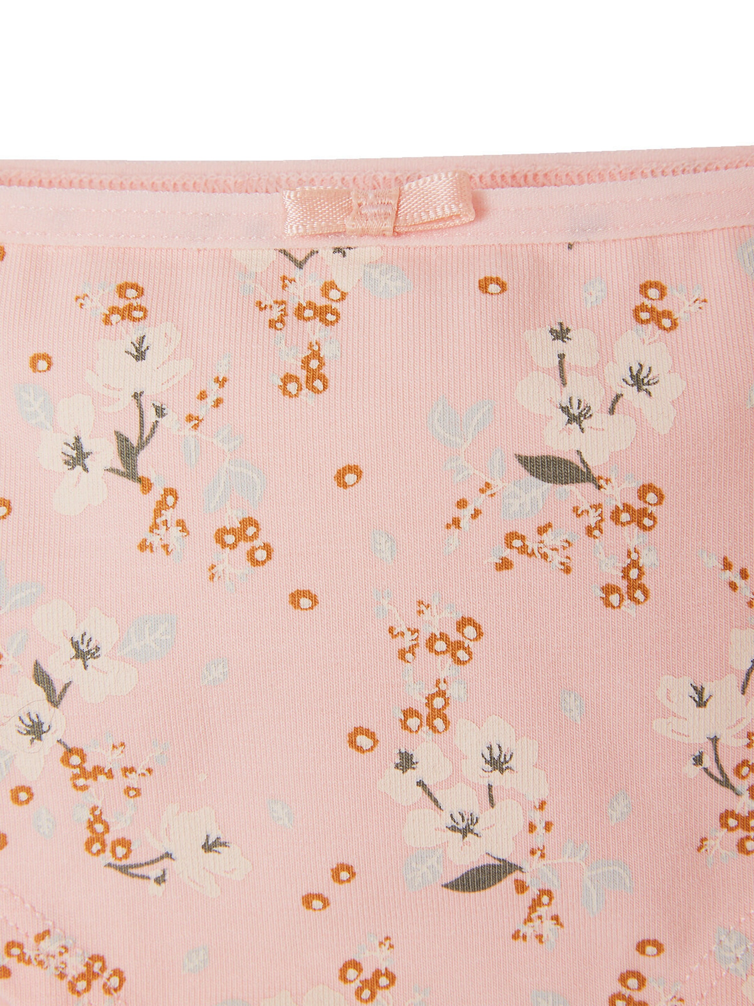 Vertbaudet 5er-Pack Mädchen Shortys, Blumen pudrig rosa