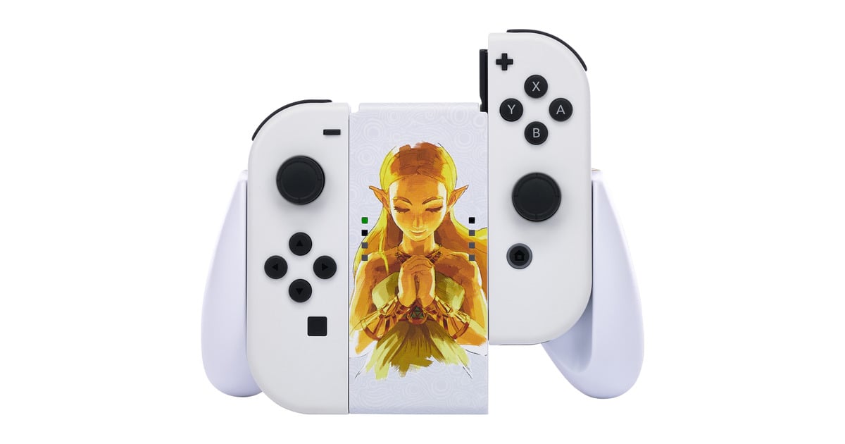 PowerAJoy-Con Comfort Grip for Nintendo Switch - Princess Zelda bevestiging  (Wit)