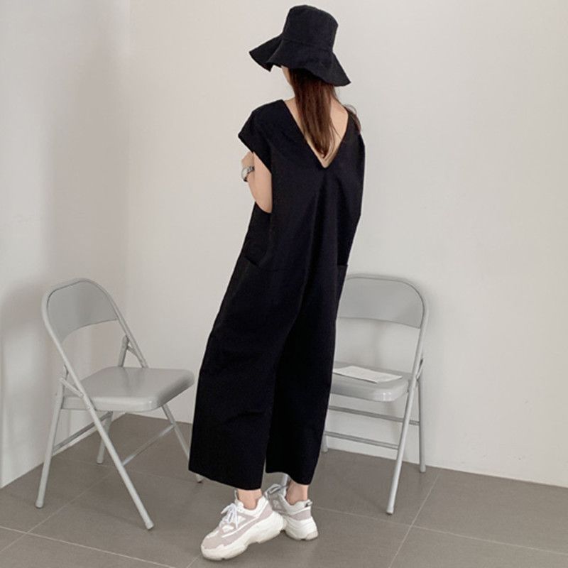 Felixia - Jumpsuit met wijde pijpen en kapmouwen