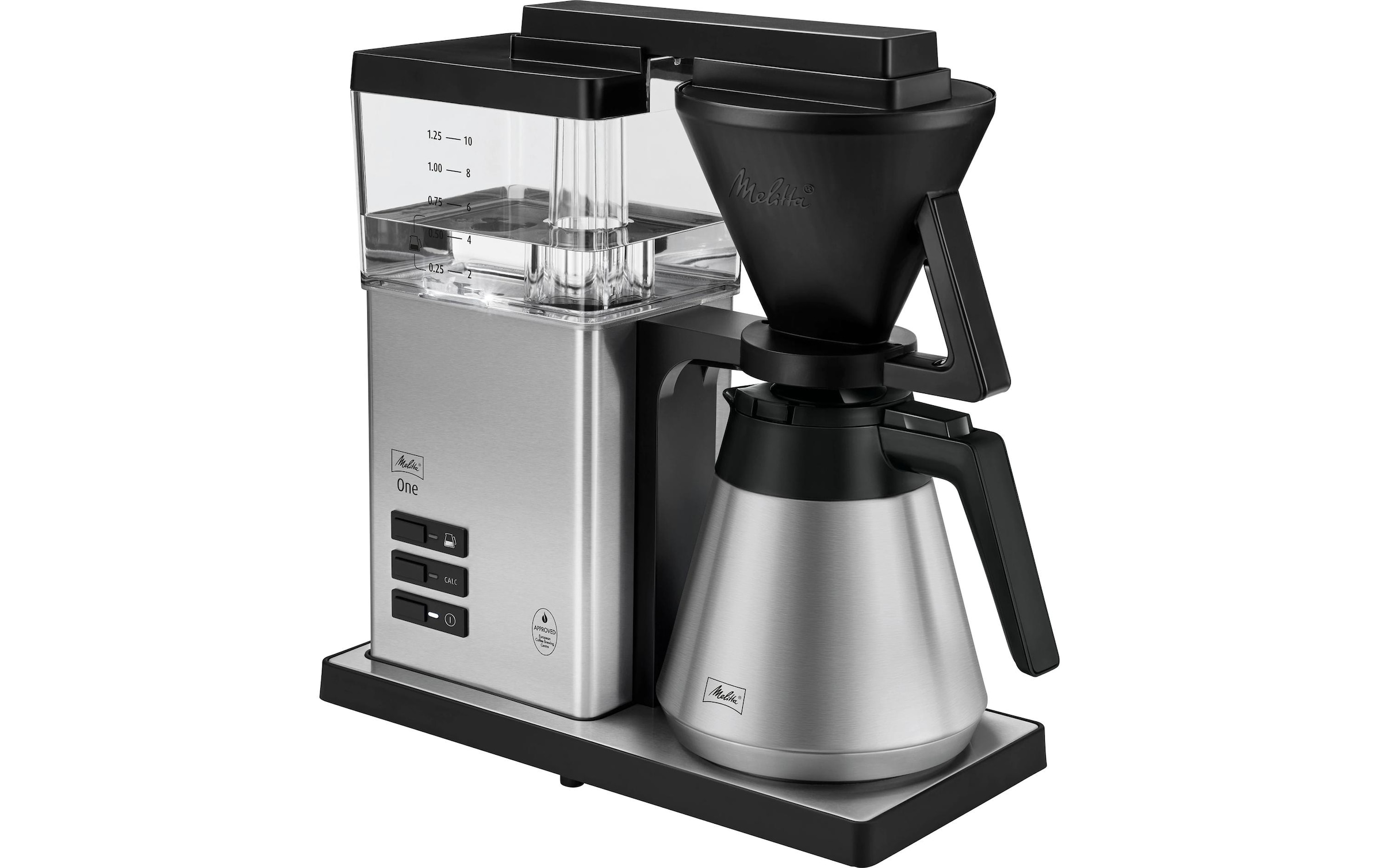 Melitta Filterkaffeemaschine »One Therm Edelstahl/Schwarz« 1x4