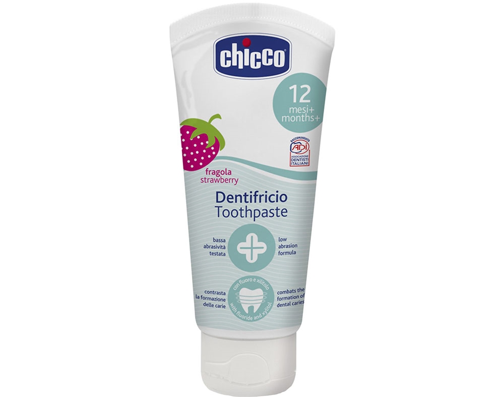 PASTA CHICCO DENTES MORANGO 12M  50ML