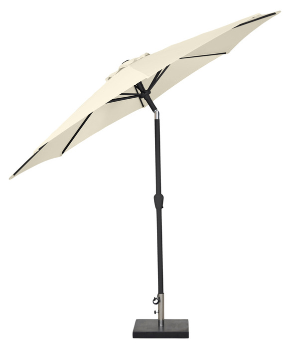 Parasol m/krank og tilt beige Ø300 x H247 cm - Sunlife