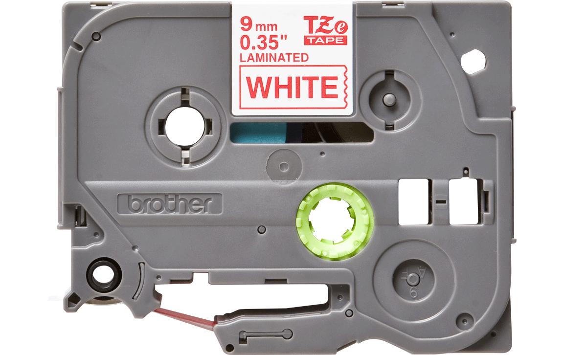 Beschriftungsband TZe-222 Rot auf Weiss9 mm-Beschriftungsband für Etikettendrucker