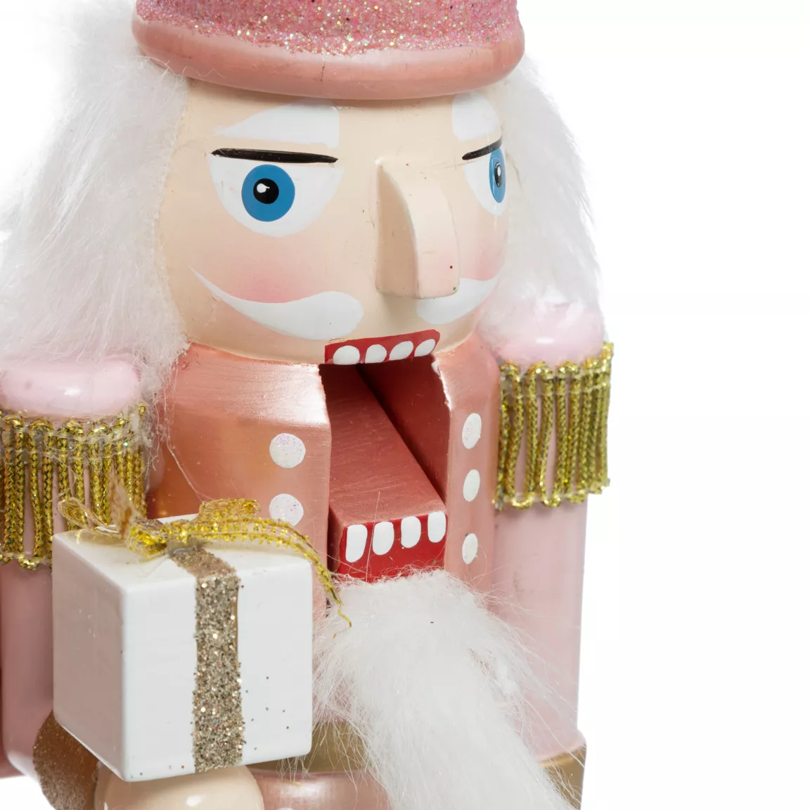 Soldat Casse-noisette en bois (H25 cm) Marvin Fantaisie Rose