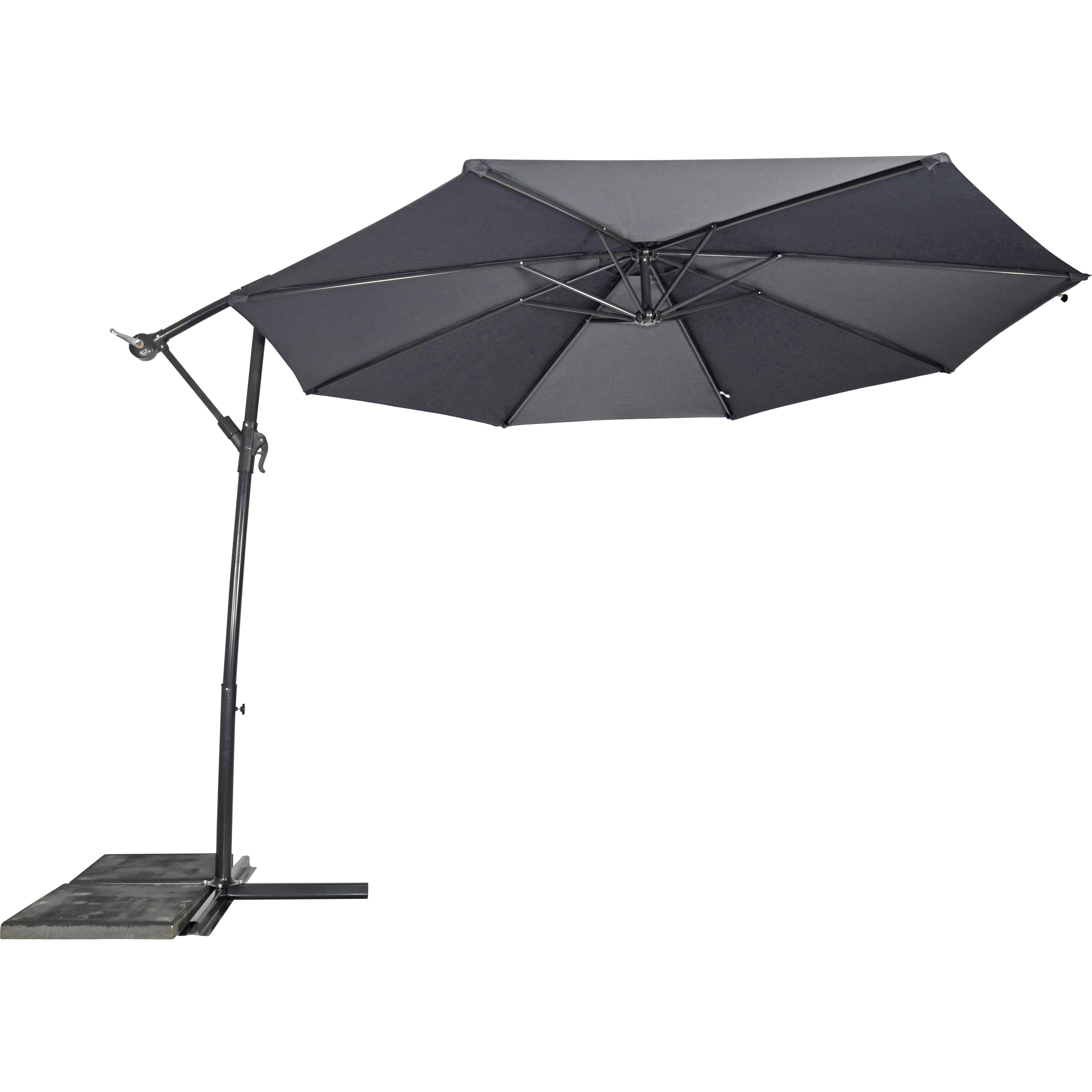 Lesli Living Gemini  - Zweefparasol - Grijs - 300 cm