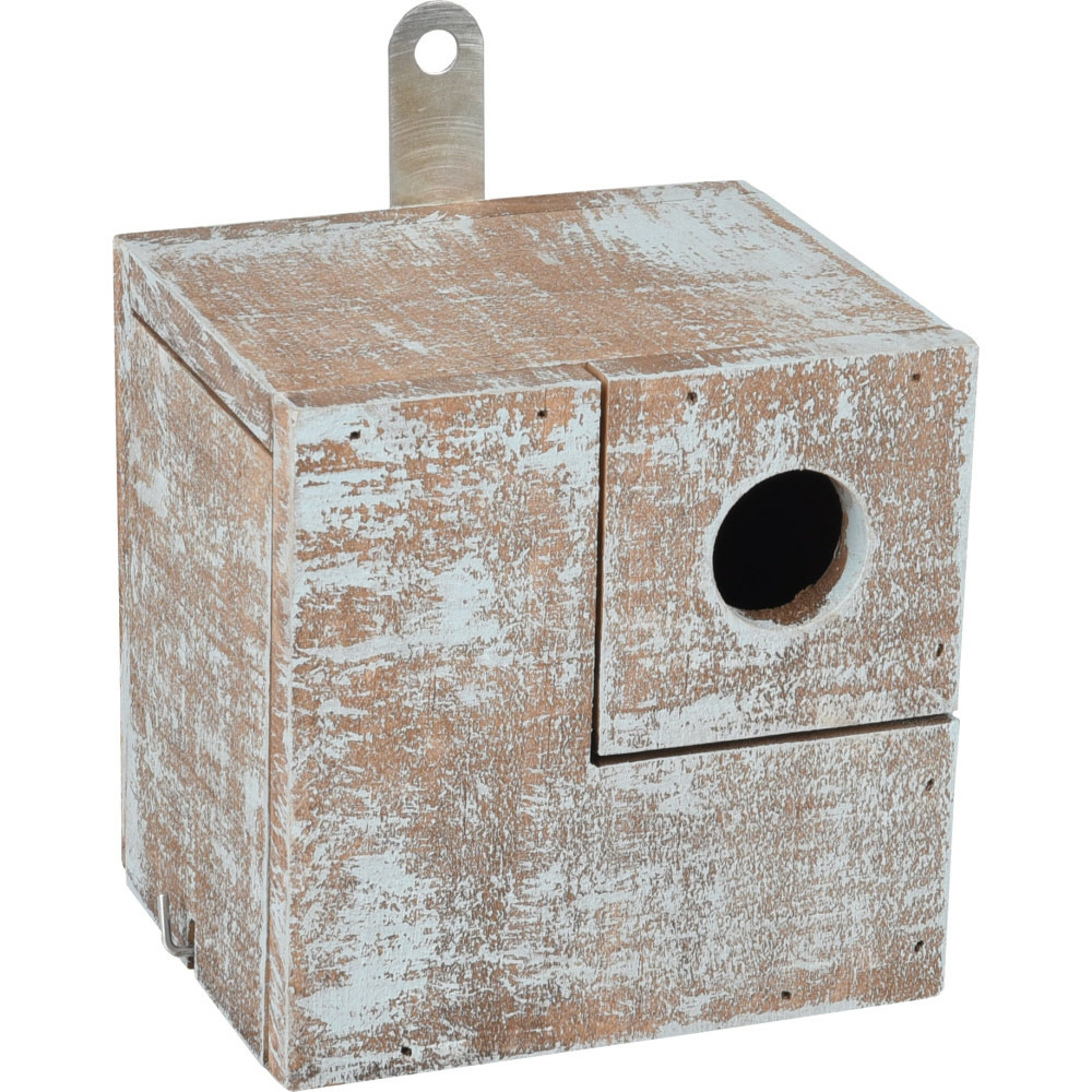 Nichoir georgia forme cube 12 cm pour oiseaux