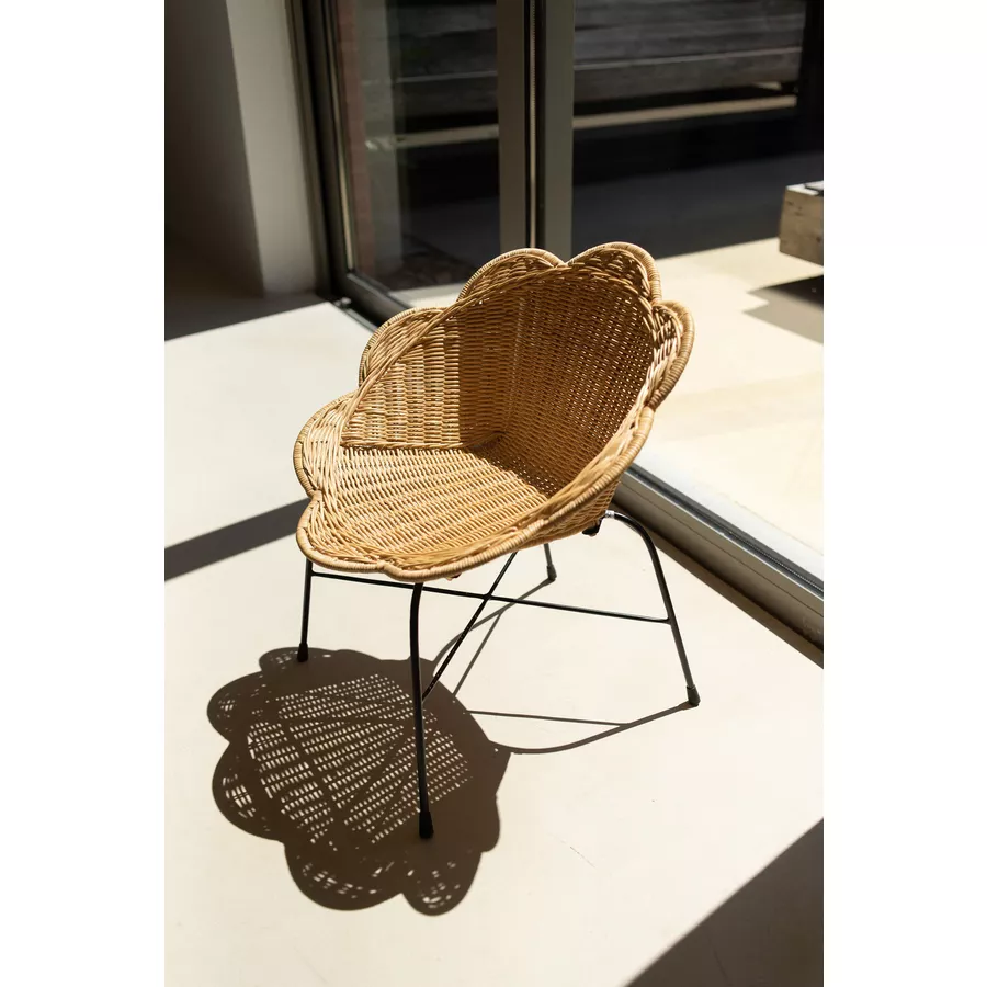 CHILDHOME Kinderstuhl Rattan Blume natur