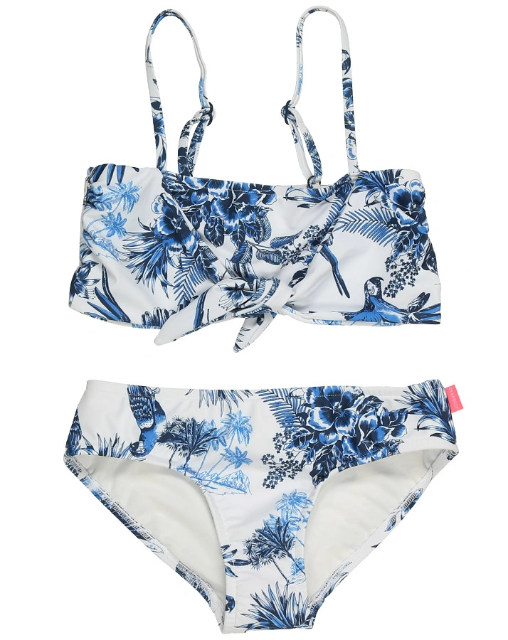 Bikini TROPO BANDANA 2-teilig in weiß/blau