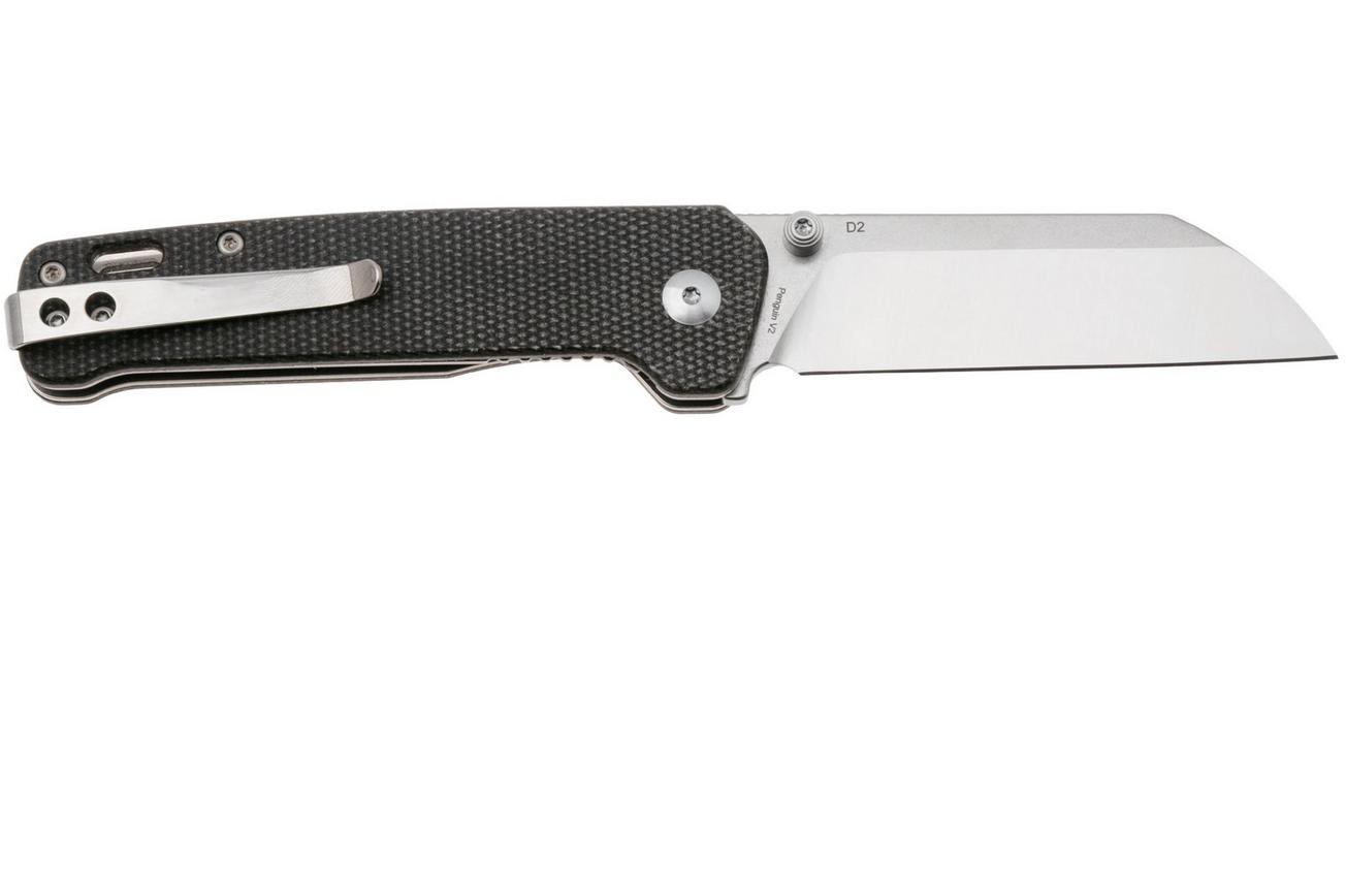 QSP Knife Penguin V2 QS130V2-A1 Two-Tone D2, Dark Brown Micarta, zakmes
