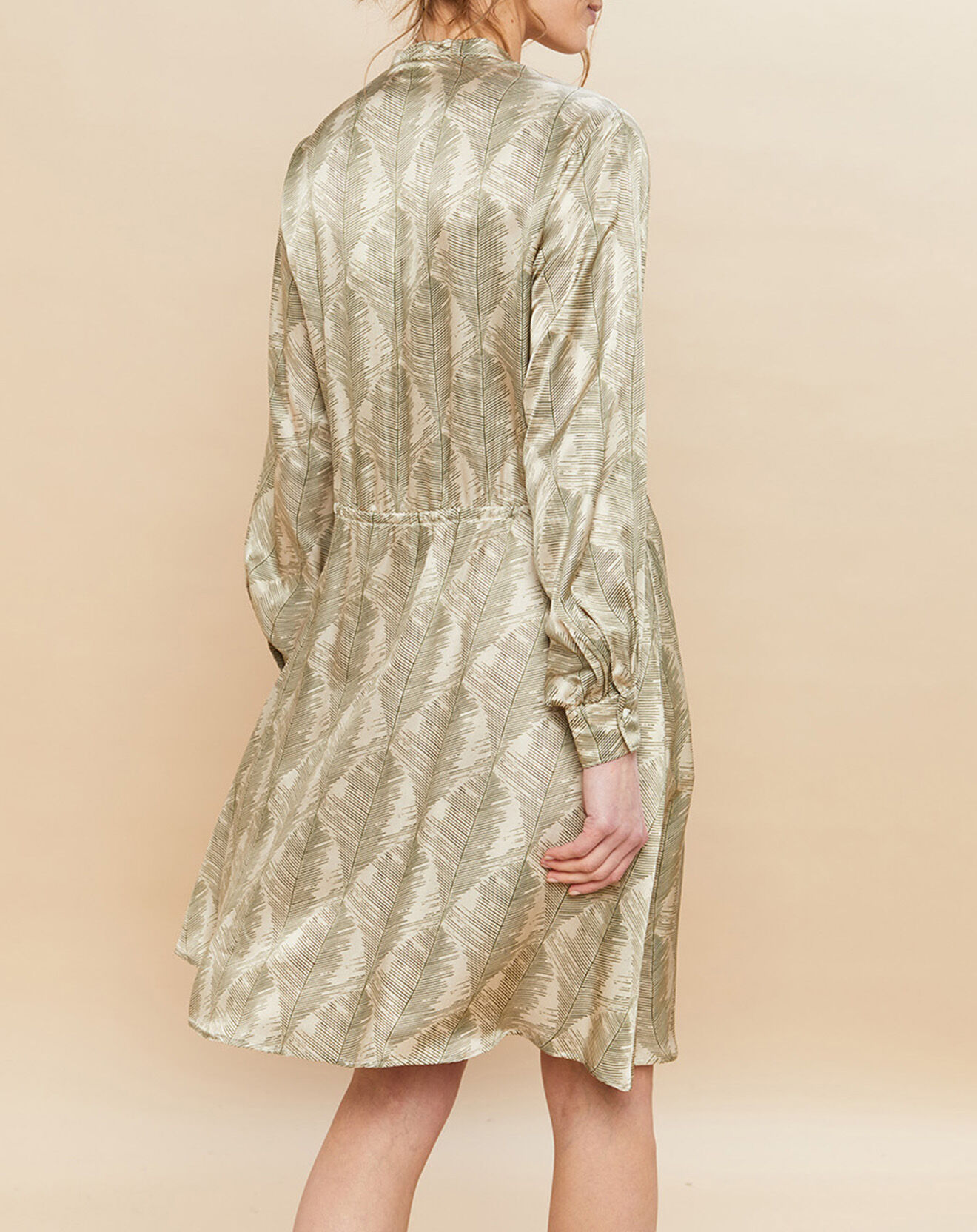 Hartford Robe en Soie mélangée Romane army/beige