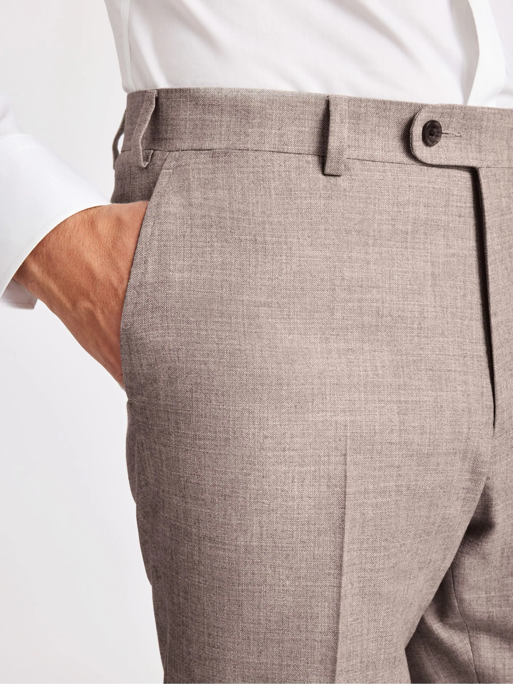 MOSS Italian Tailored Fit Wool Cotton Trousers