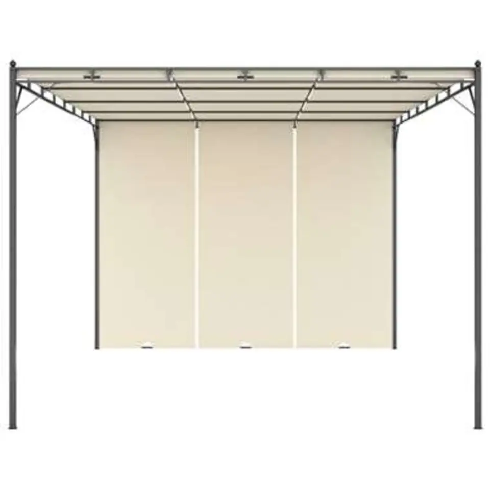 vidaXL - Tuinhuisje - Crème - Stof - 4 x 3 x 2.25 m