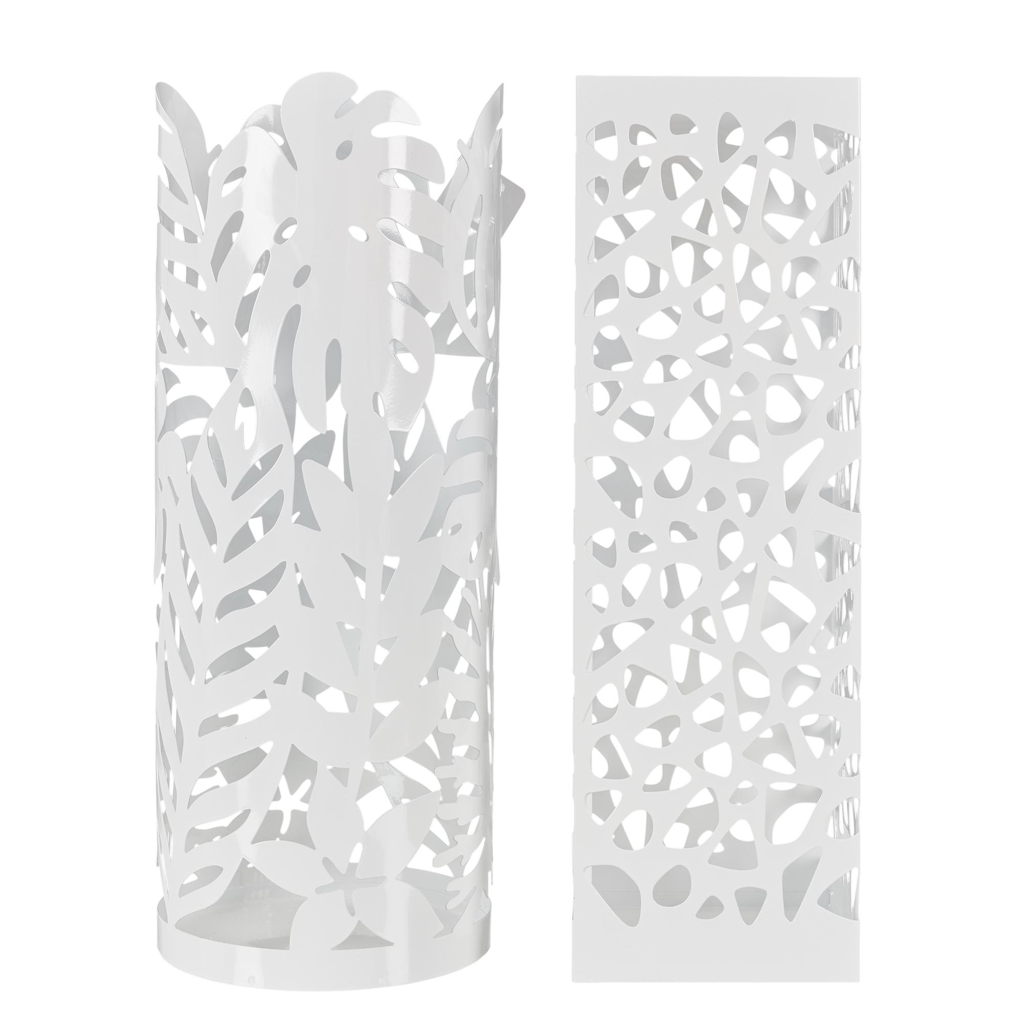 PORTE PARAPLUIES METAL BLANC H.49CM