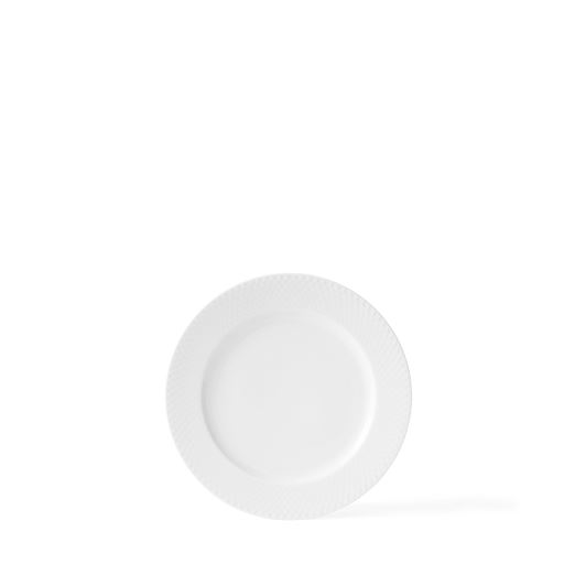 Lyngby Porcelæn Rhombe Middagstallerken, Hvid, Ø27 cm
