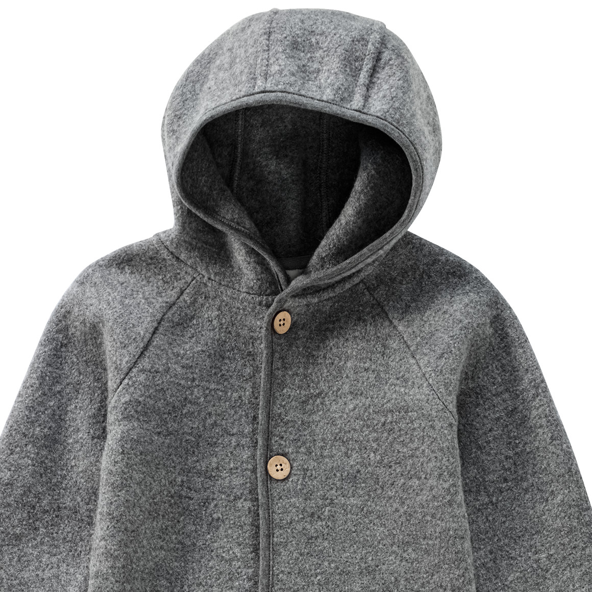 Topomini Pure Collection Baby Wollwalk-Overall mit Umschlagbündchen grau