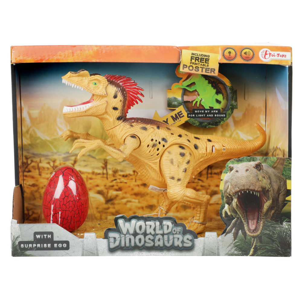 World of Dinosaurs Dino met Geluid en Ei Oranje