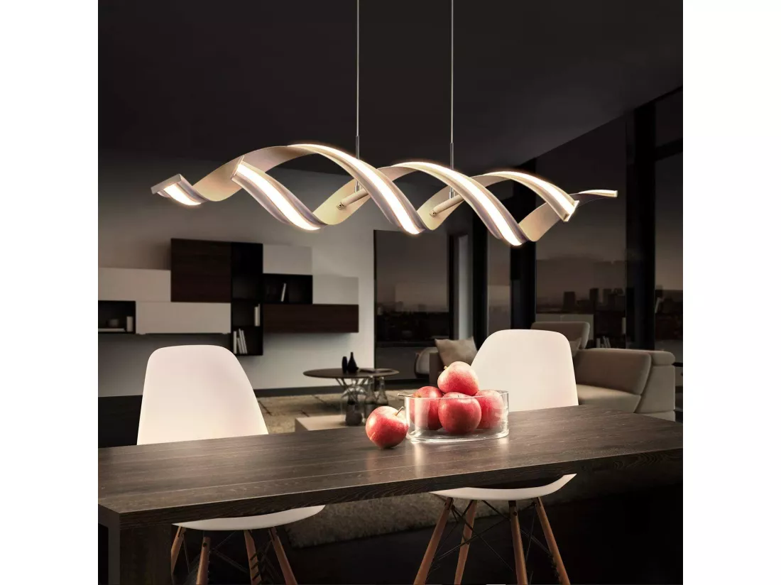 NETTLIFE Lampe suspendue Moderne 95CM Design 3000K Blanc chaud 29W