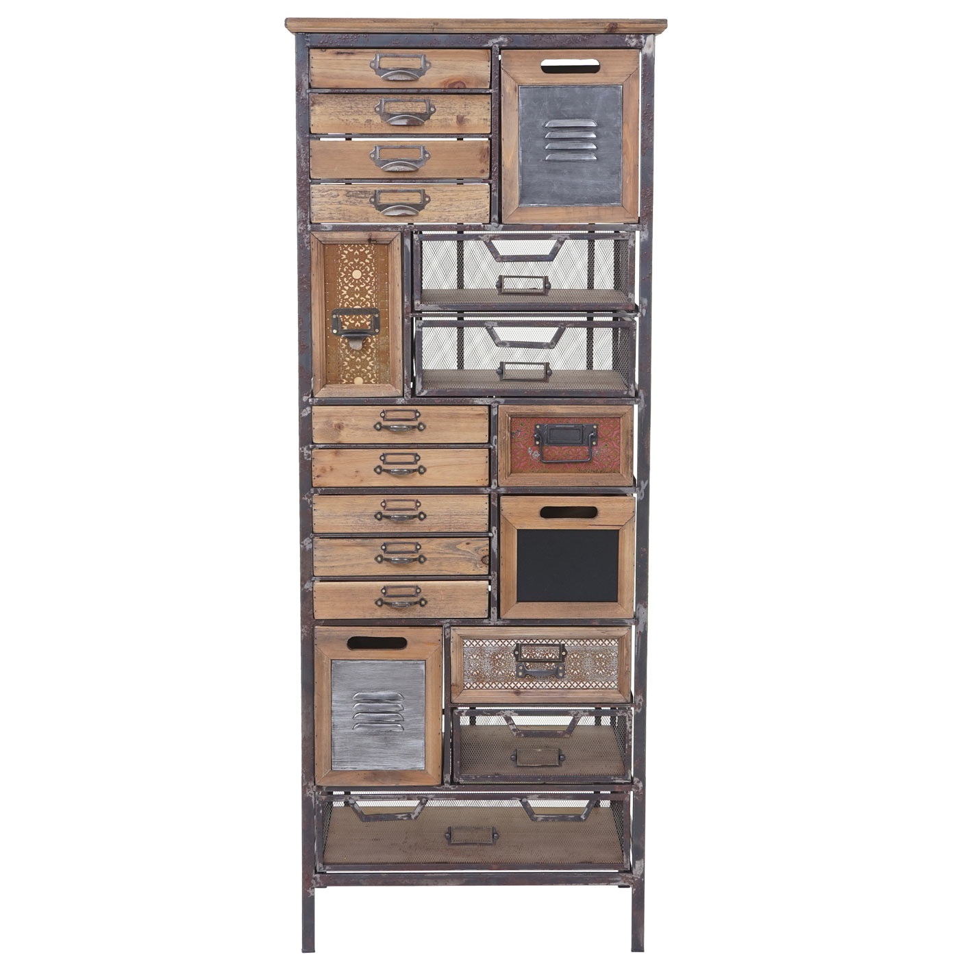 Apotheker-Schrank MCW-A43, Kommode, Tanne Holz massiv Vintage Shabby-Look 143x56x33cm