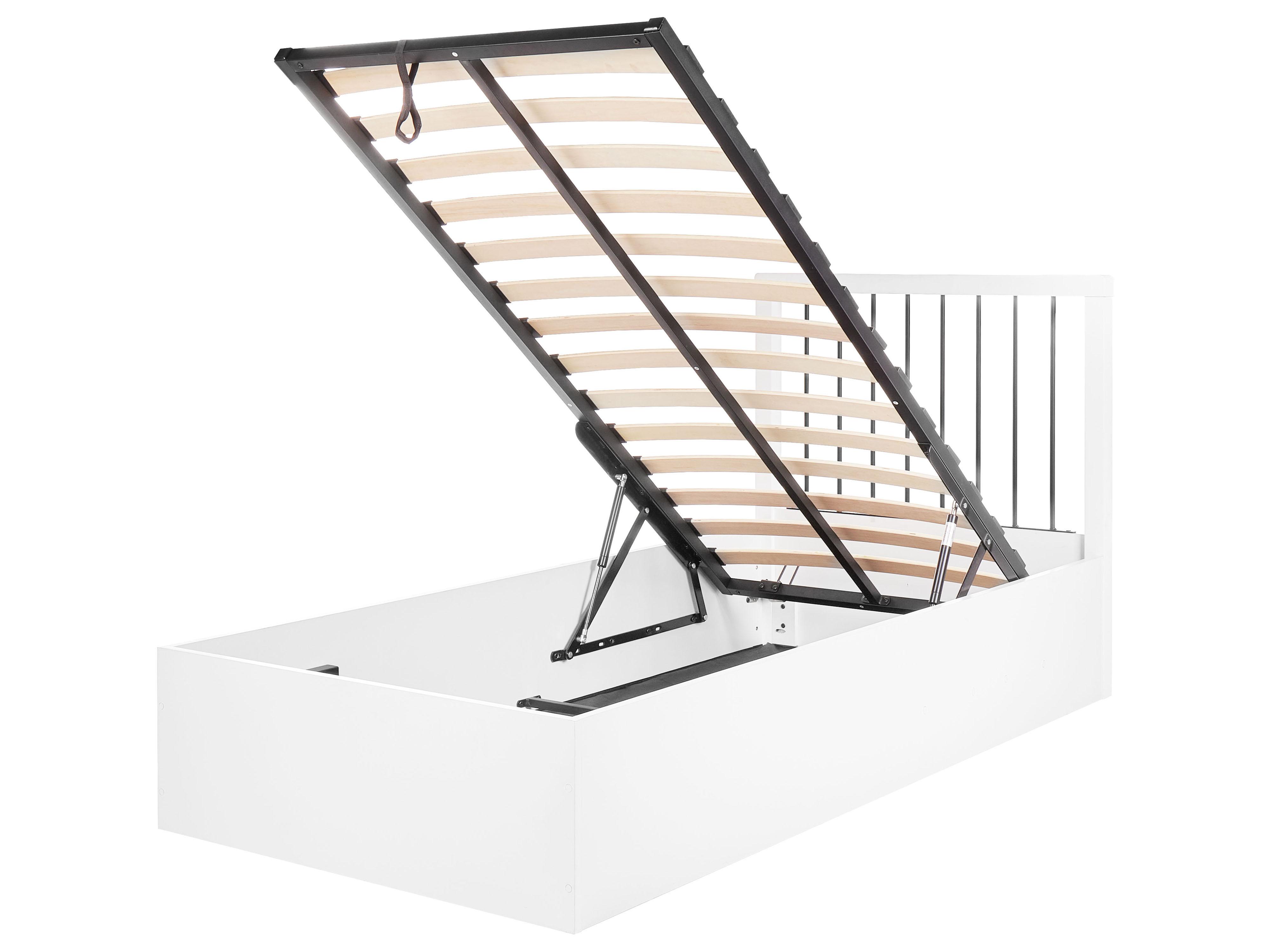 Bed met opbergruimte ROUVILLERS 90 x 200 cm Wit