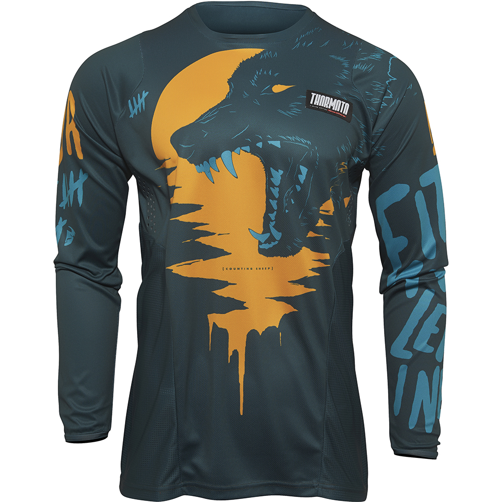 Thor Motocross - Maillot enfant Pulse Counting Sheep Bleu / Orange