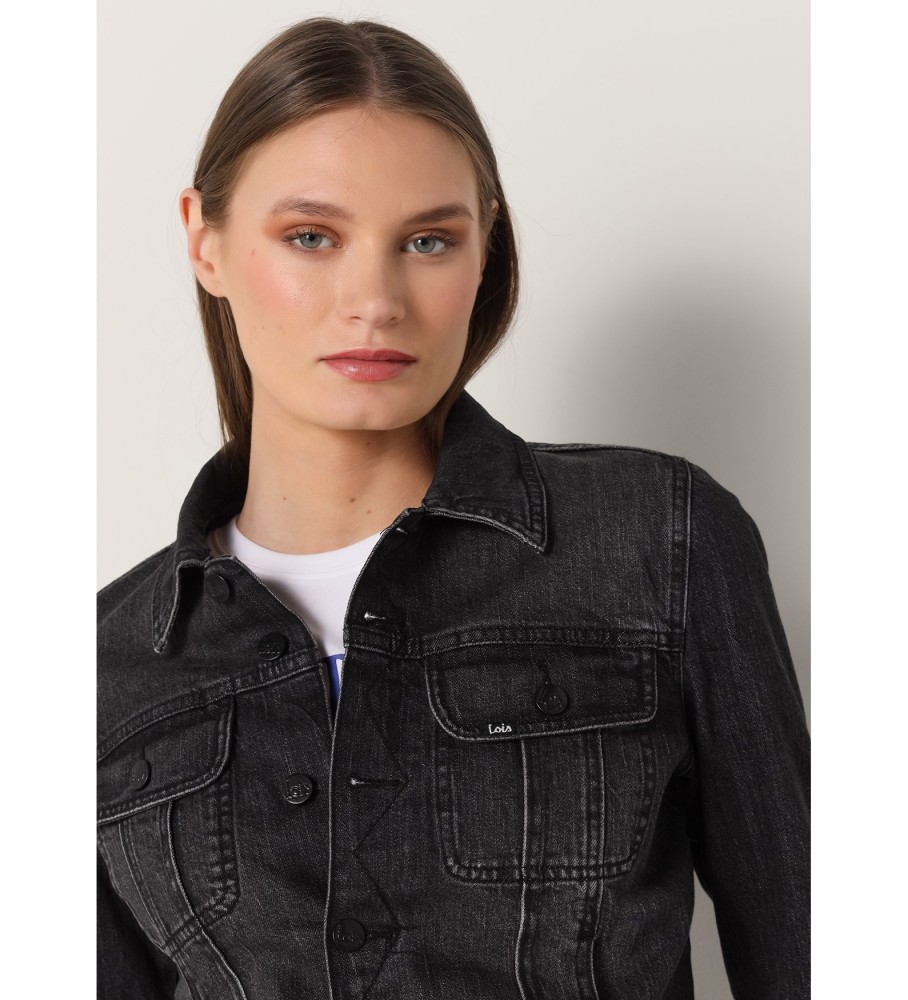 Jaqueta jeans Lois com forro de pele de carneiro