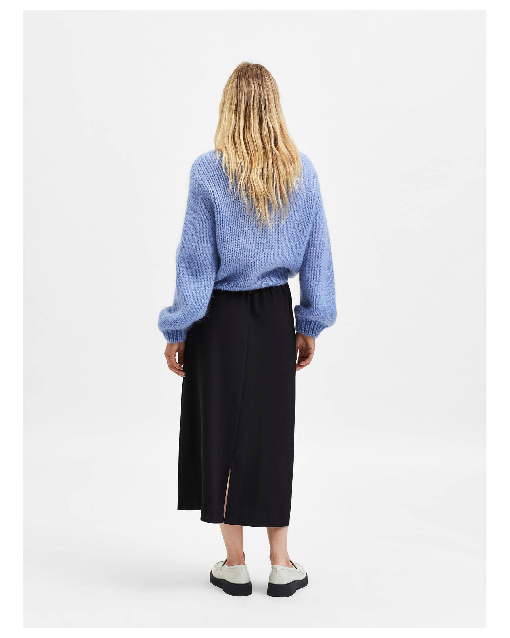 Selected Femme| Damen Rock SLFTINNI-RELAXED MW MIDI SKIRT B
