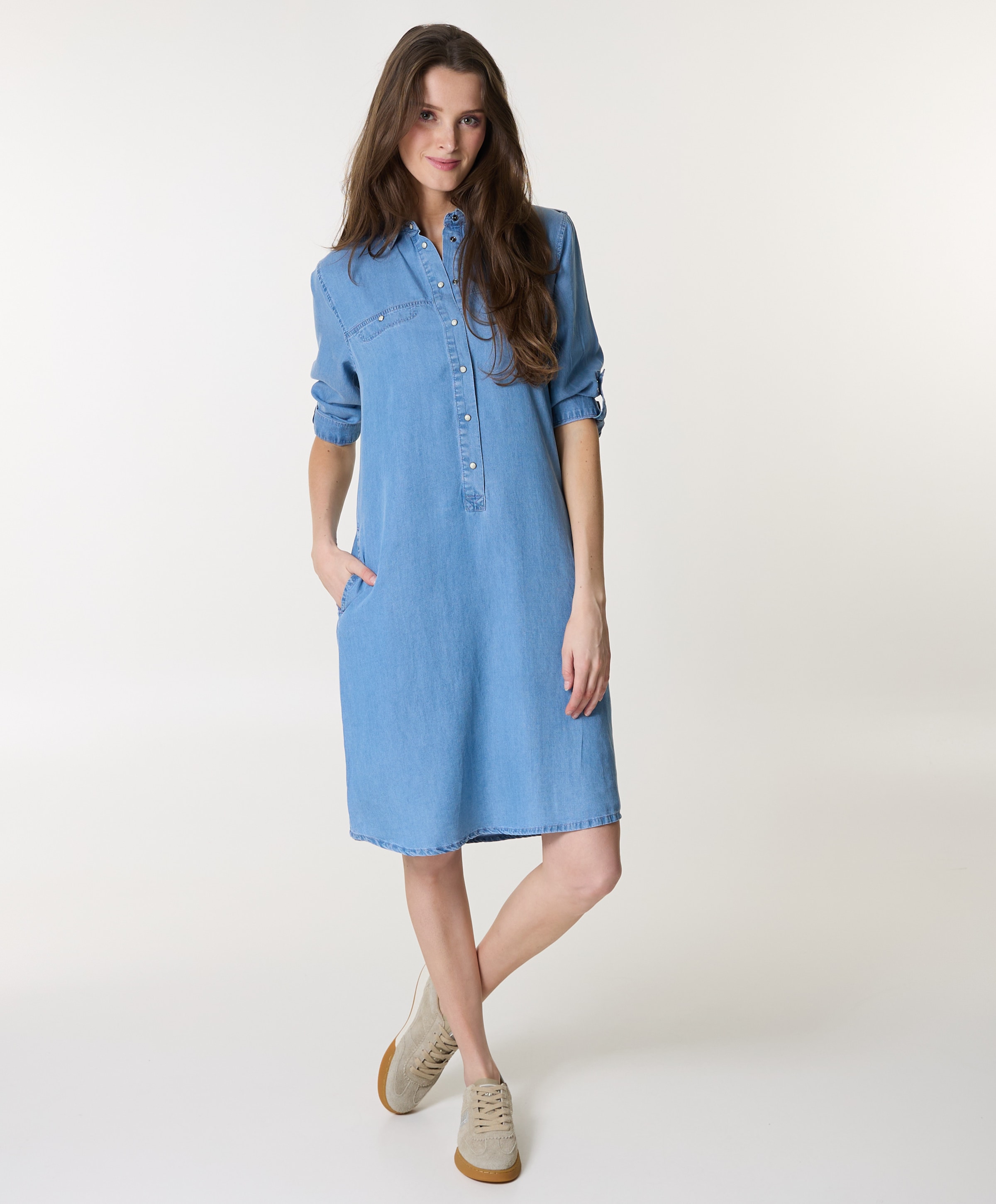 Geisha Dames jurk blauw