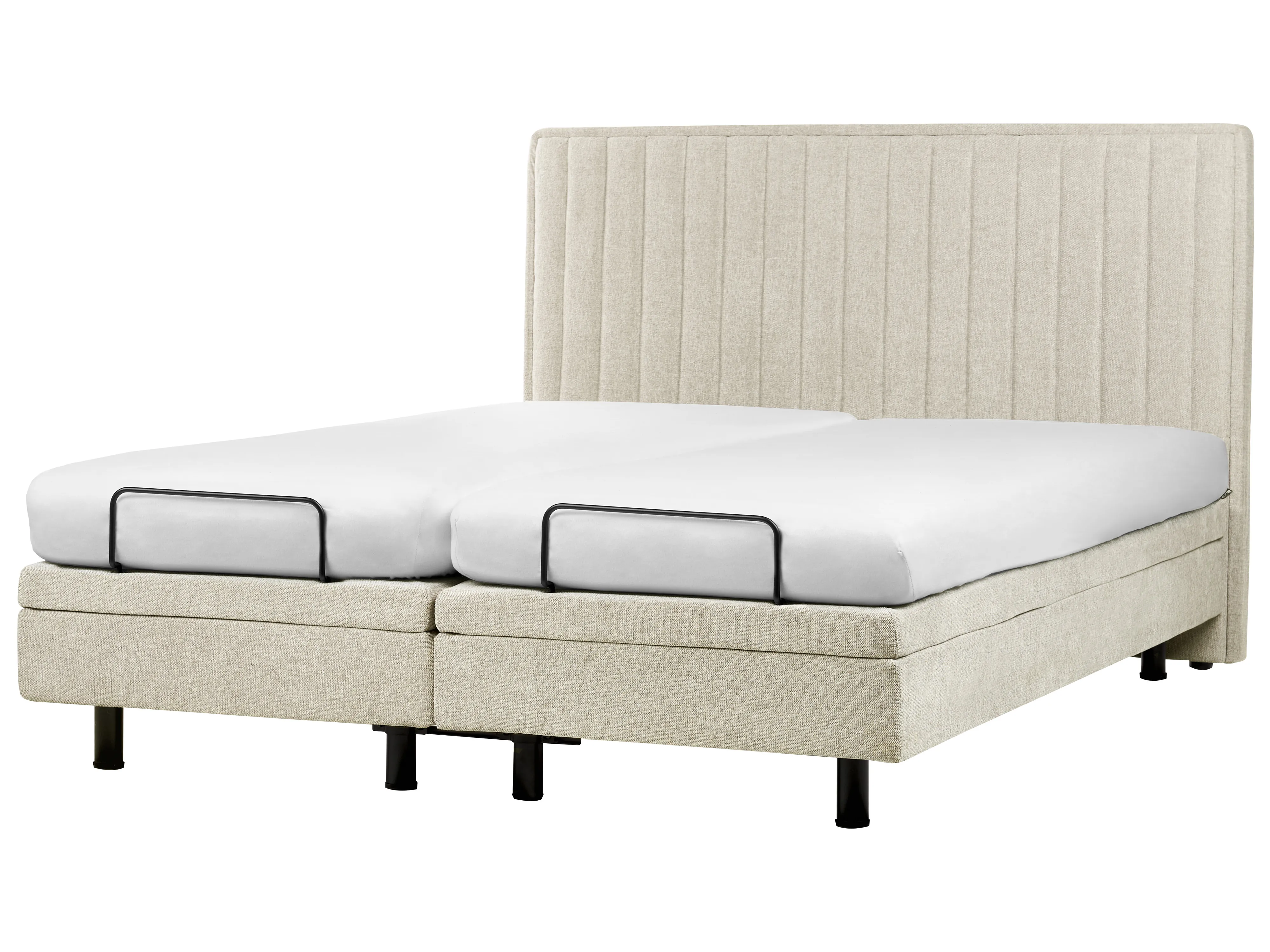 Verstelbaar bed Stof CASTELLAN 180 x 200 cm Beige