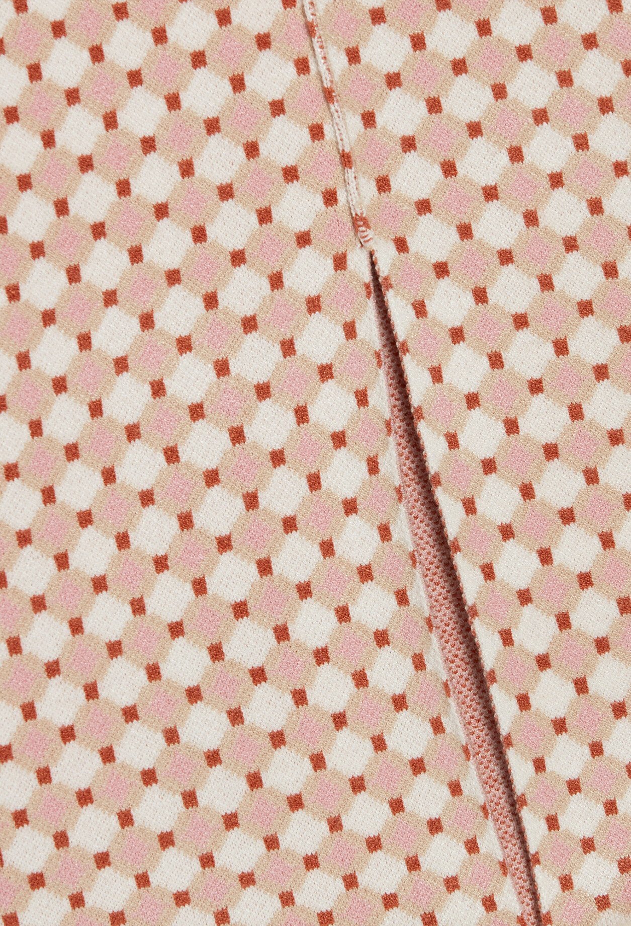 Pantalon maille &agrave; motifs graphiques