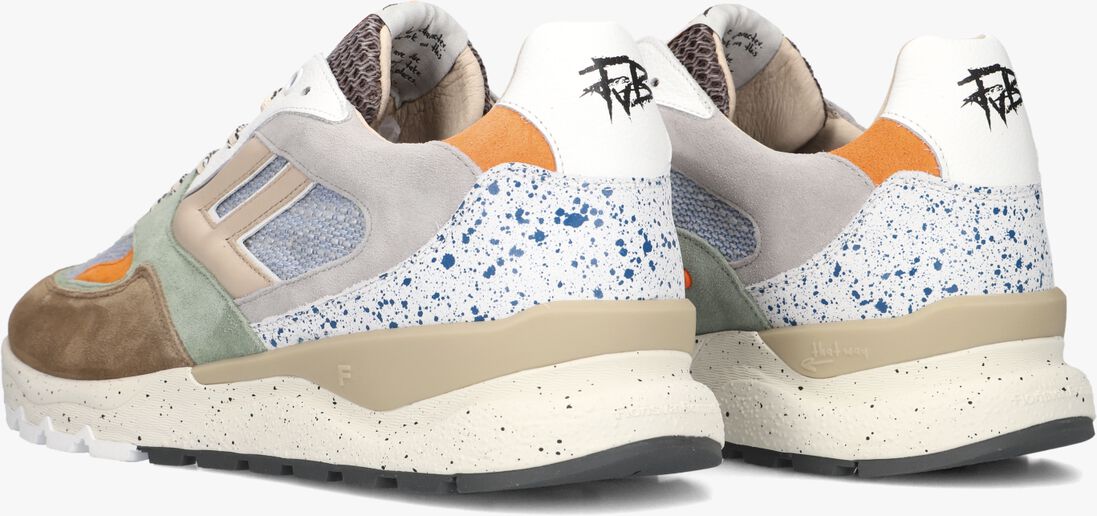 blauwe floris van bommel lage sneakers sfm-10154 de treener