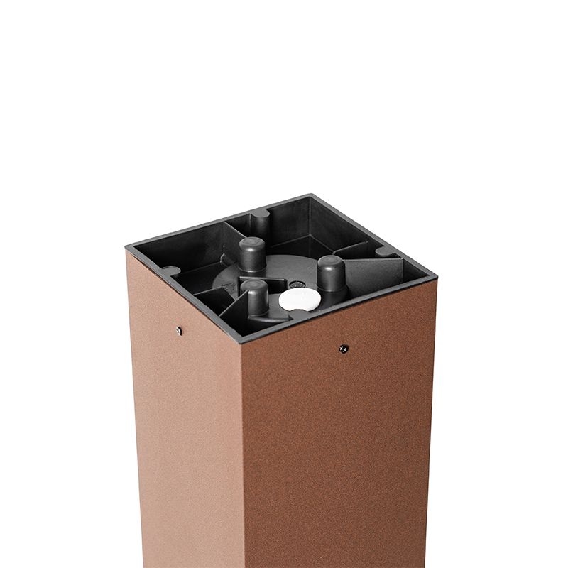 Buitenlamp roestbruin met grondpin en kabelmof 80cm IP44 - Charlois
