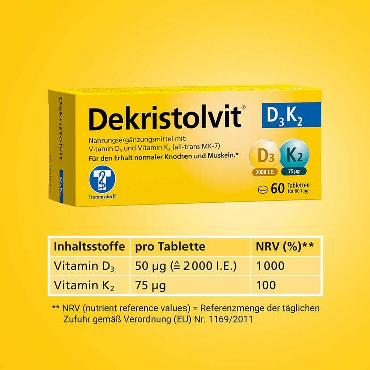 Dekristolvit D3K2 Tabletten, 60 St