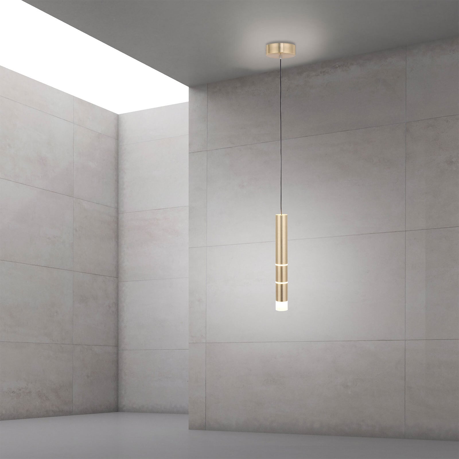 Paul Neuhaus LED Pendelleuchte PURE-VEGA 5 cm mattmessing