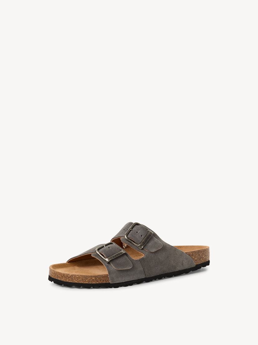 Leren Slipper - grijs