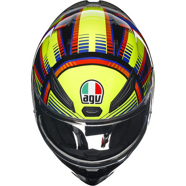 AGV - Casque K1 S Soleluna 2015 Jaune / Noir / Orange / Bleu