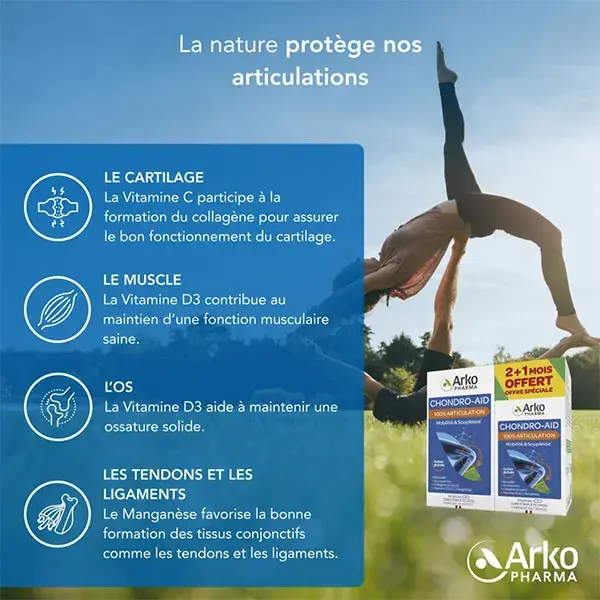 Rotina de bem-estar articular Arkopharma Chondro-Aid