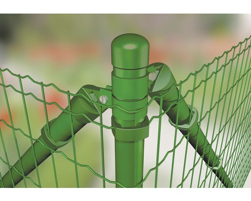ALBERTS Fix-Clip Pro® hoekpaalset voor gaashoogte 102 cm voor betonneren in groen