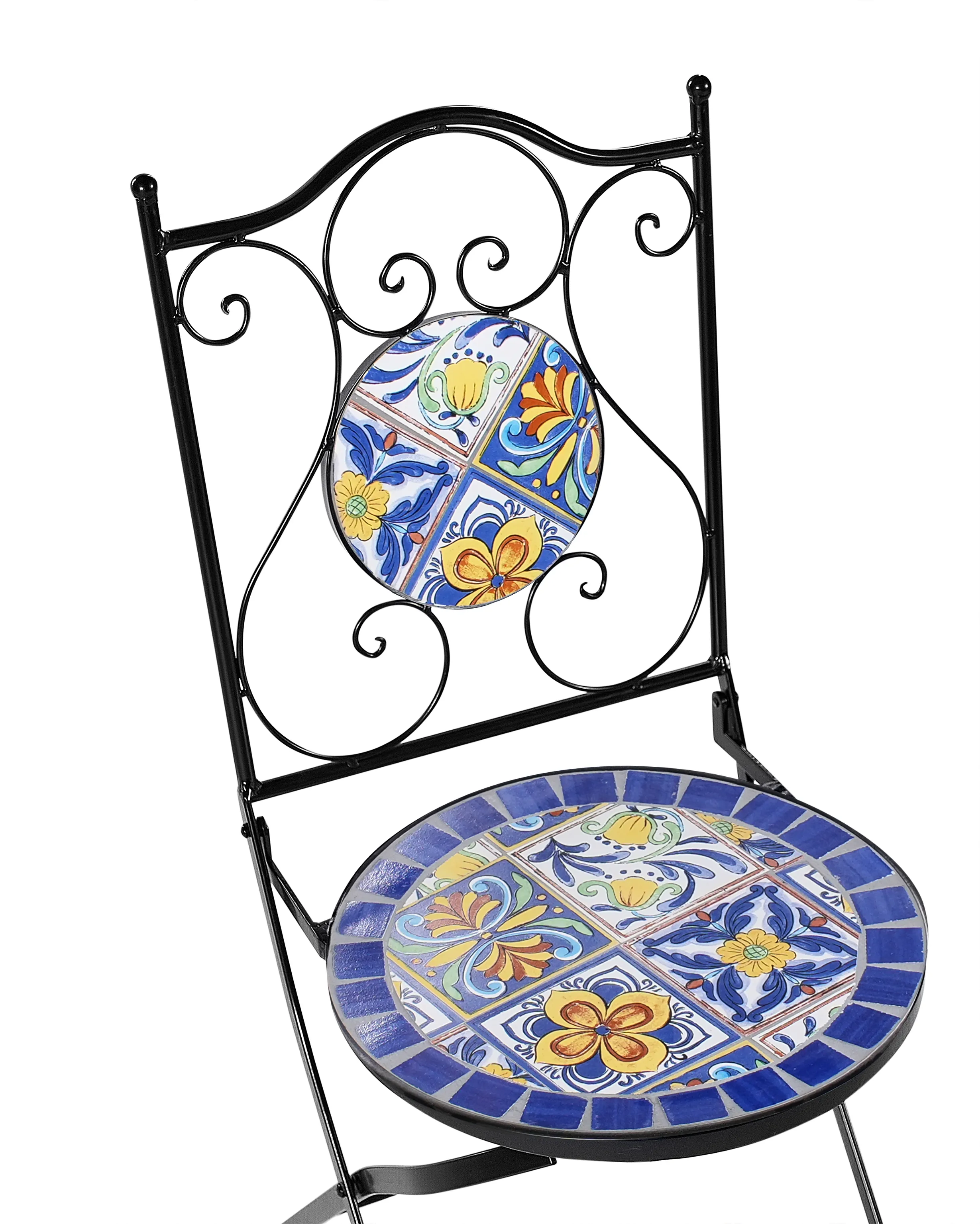 Set van 2 tuinstoelen CORIANO inklapbaar Metaal Zwart